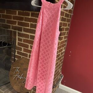 Charming Pink Lace Dress